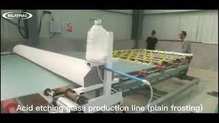 Fully automatic acid etching glass production line - plain frosting
