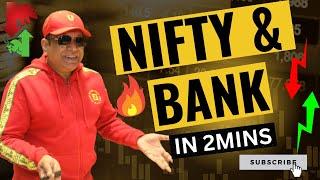 Nifty prediction and bank nifty analysis for tomorrow in 2 minutes 