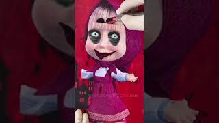 Masha And The Bear Halloweenماشا و الدب #bhoot #reallife #shorts #horrorstories #cartoon