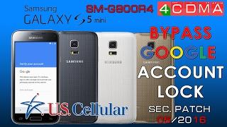 Samsung Galaxy S5 Mini US Cellular Bypass Google Account  SM-G800R4  BPD3  May 16