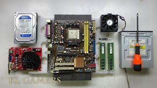 AMD Athlon 64 X2 Dual Core 5200 ASUS M2N68-A PALIT 9500 GT Classic Desktop PC Build