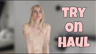 4K INCREDIBLE TRANSPARENT DRESS  ONE PIECE TRY-ON HAUL