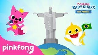 Official Pinkfong Baby Shark Live Show in Brazil  Musical  Bebê Tubarão  Pinkfong