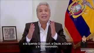 Presidente Lenín Moreno en cadena nacional hala las orejas a los guayaquileños