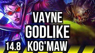 VAYNE & Janna vs KOGMAW & Rakan ADC  1338 700+ games Godlike  BR Master  14.8