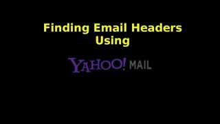 Finding Email Headers in Yahoo Mail