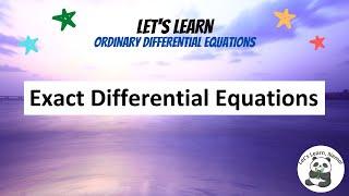 DE05 Exact Differential Equations