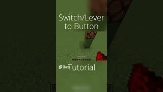 MINECRAFT HACK Lever to Button Signal #minecraft #tutorial #redstone #shorts