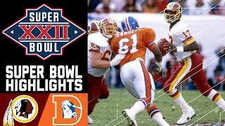 Super Bowl XXII Redskins vs. Broncos  NFL