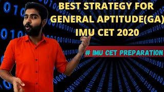 Best Strategy for GENERAL APTITUDE GA  IMU CET Preparation