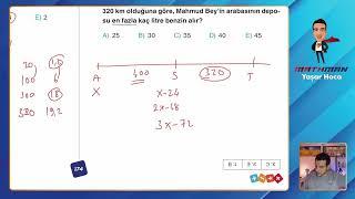 Set 294 TYT Etkili Matematik Soru Bankası Video Çözümü @yasarhocamathman