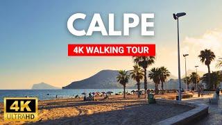 4K CALPE 2023  Spain - Town & Beach 4K Walk Summer  Costa Blanca 2023