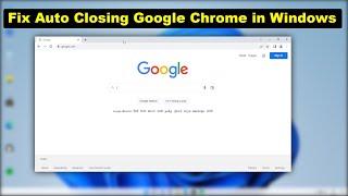 How to Fix Google Chrome Browser is Automatic Closing in Windows 1110