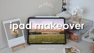 aesthetic iPadOS 17 lockscreen & homescreen setup + what’s in my iPad 