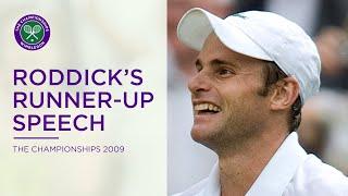 Andy Roddicks emotional 2009 runners-up speech  Wimbledon Retro