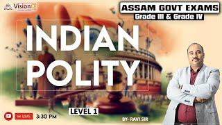 Indian Polity & Constitution Mcq  State Govt exams ADRE  SI  APSC By Ravi sir @VisionQ