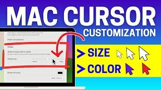 How to Change or Customize Mouse Cursor  Pointer Size & Color in Mac MacBook Air and Pro?