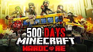 I Survived 500 Days at WAR in Zombie Minecraft... 6 Hours