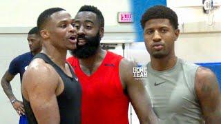 Russell Westbrook James Harden & Paul George Go At It At Rico Hines UCLA Run