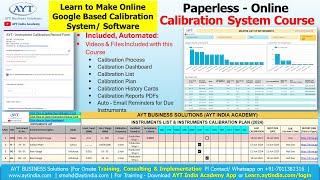 Automated Calibration Dashboard  Paper less Online Calibration System Software ?