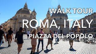 Via del Babuino to Piazza del Popolo Roma Italy - Walk Tour -  4K