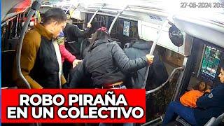 UN COLECTIVO LLENO DE CHORROS atacaron a un pasajero le robaron y se bajaron todos juntos