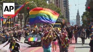 Parades in New York and San Francisco celebrate LGBTQ+ Pride month