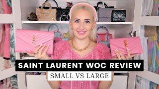 SAINT LAURENT WALLET ON CHAIN REVIEW  YSL WOC Small vs Large Mod shots& What fits inside