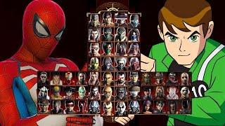 Mortal Kombat 9 - SPIDERMAN  & BEN 10  - Expert Tag Ladder - Gameplay @1080p - 60ᶠᵖˢ 