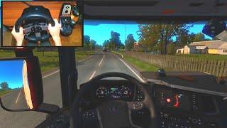 Transporting a Pressure Tank  Euro Truck Simulator 2 Steering Wheel  Logitech g27 Gameplay