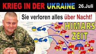 26.JULI HIMARS-SCHLÄGE UND PARTISANENKAMPF bei Chasiv Yar  Ukraine-Krieg