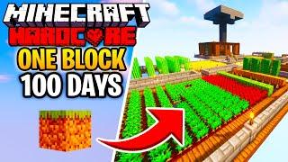 I Survived 100 Days on ONE BLOCK in Minecraft HARDCORE... Heres What Happened