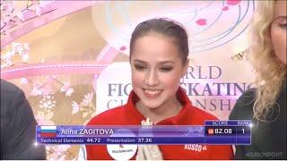 ALINA ZAGITOVA - Worlds 2019 SP  кп на Чемпионате Мира с переводом комментариев канадцев CBC