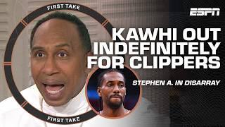 Stephen A. has MIXED FEELINGS about Kawhi Leonard out indefinitely  First Take