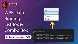 How to Bind Combo Box and List Box in WPF C#