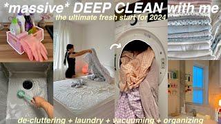 massive DEEP CLEAN + ORGANIZE with me *reset for 2024* + extreme motivation