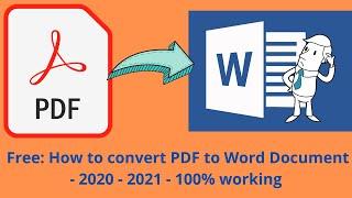 Windows 10 How to convert pdf to word Free - 2020 - 2021