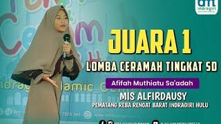 Berbakti Kepada Kedua Orang Tua  JUARA 1 Lomba Ceramah Tingkat SD  Afifah Muthiatu Saadah