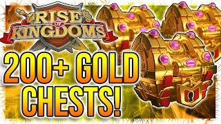 GOLD KEY OPENING RISE OF KINGDOMS 200 GOLD CHEST OPENING ALL IN ACHIEVEMENT RISE OF KINGDOMS