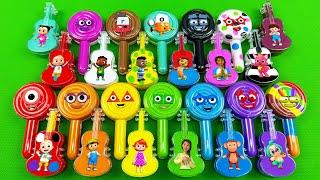Looking for Numberblocks vs Cocomelon with All SLIME Colorful Mix in Cello Lollipop - ASMR