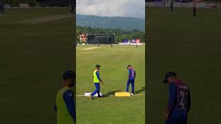 Lalit Rajbanshi serving water  Nepal Vs UAE  Nepal T20I triangular series