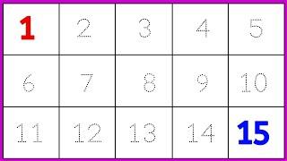 Learn Numbers for Kids 1 to 15  Counting 1 to 15  Handwriting Number Practice