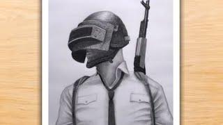 How to draw pubg character  Drawing pubg game character  كيفية رسم Pubg  Drawing step by step