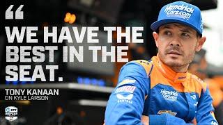 Kyle Larson Tony Kanaan and Jeff Gordon react to Fast 12 run in Indy 500 qualifying  INDYCAR