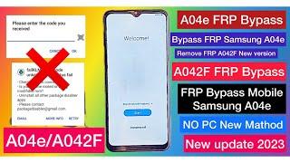 A04eA042F FRP BypassBypass FRP A04eRemove FRP Mobile Samsung A04eA042F New Mathod new update