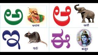 Kannada Varnamale Kannada swaragalu Kannada vyanjanagalu Kannada alphabets kannada alphabet kid