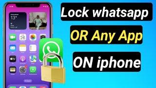 How to Lock whatsapp OR any App on iphone with face ID OR passcode