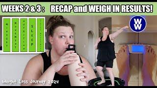 WEIGH IN RESULTS Weeks 2 & 3 Recap and Weighing In Weight Watchers  WW  Weight Loss Journey 2024