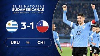 URUGUAY vs. CHILE 3-1  RESUMEN  ELIMINATORIAS SUDAMERICANAS  FECHA 1