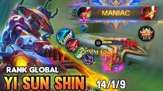 MANIAC Yss Best Build 2021  Top Global Yi Sun Shin Gameplay  Mobile Legends